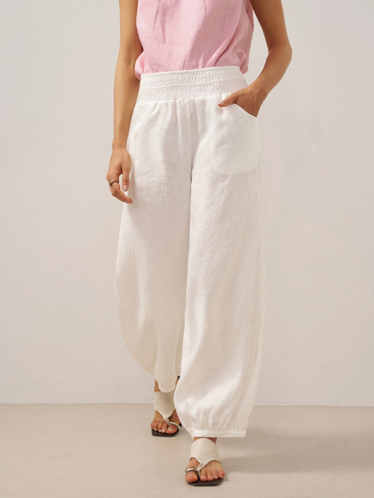 TALIA Broad Elastic Waistband Pants