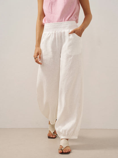 TALIA Broad Elastic Waistband Pants