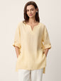 DAPHNEA Curved-Hem Oversized Top