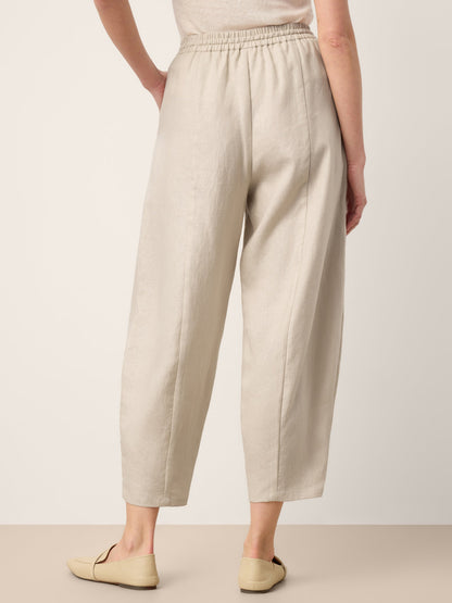 LANEY Drawstring Waist Tapered Cropped Pants
