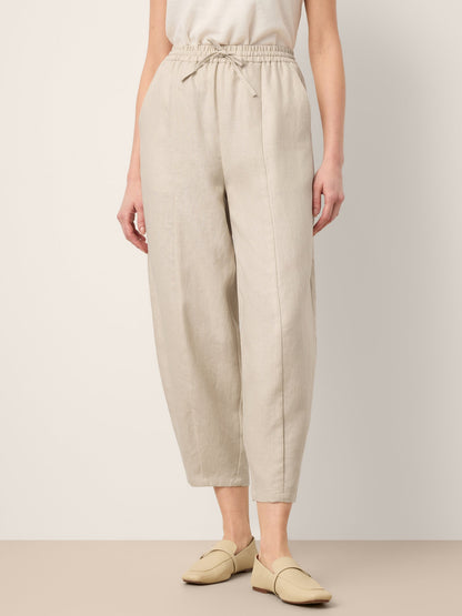 LANEY Drawstring Waist Tapered Cropped Pants