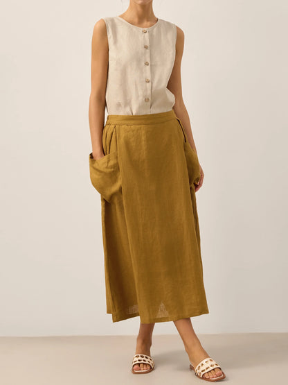 MARINA Elastic Waist Skirt