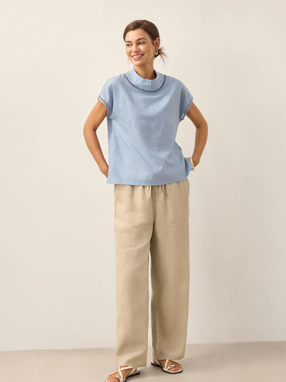 QUINN Cutout Turtleneck Top