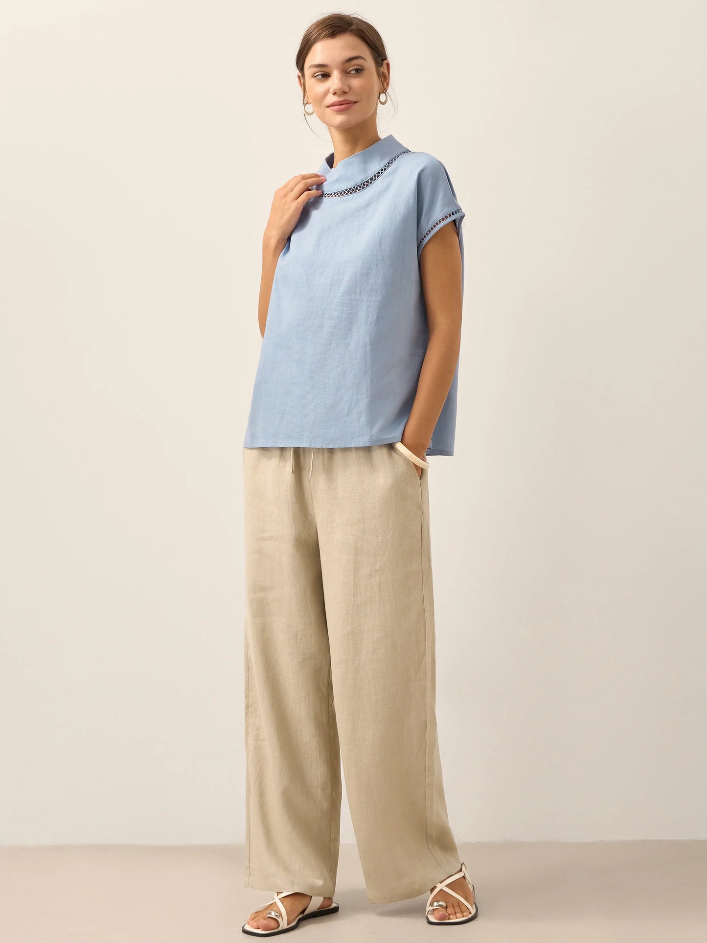 QUINN Cutout Turtleneck Top