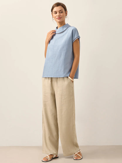 QUINN Cutout Turtleneck Top