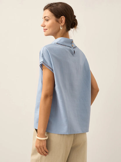 QUINN Cutout Turtleneck Top