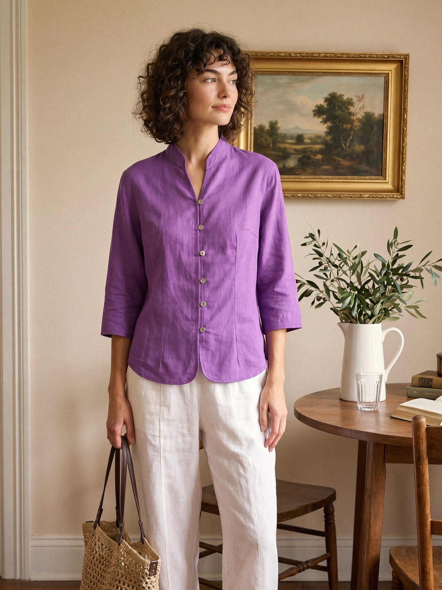AMELIA Hand Button Fitted Jacket