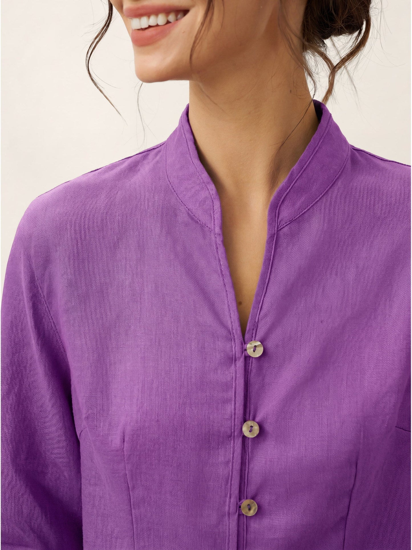 AMELIA Hand Button Fitted Jacket