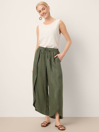 PEREGRINE Layered Slit Wide-Leg Drawstring Pants