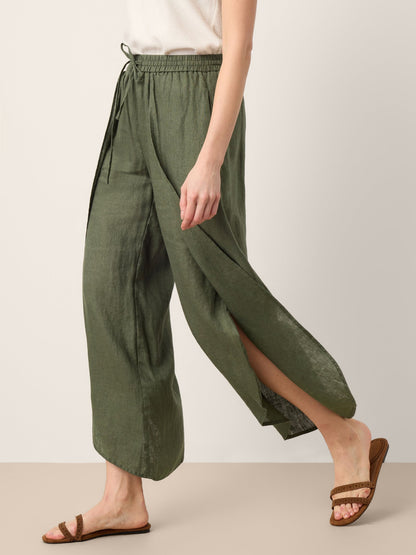 PEREGRINE Layered Slit Wide-Leg Drawstring Pants