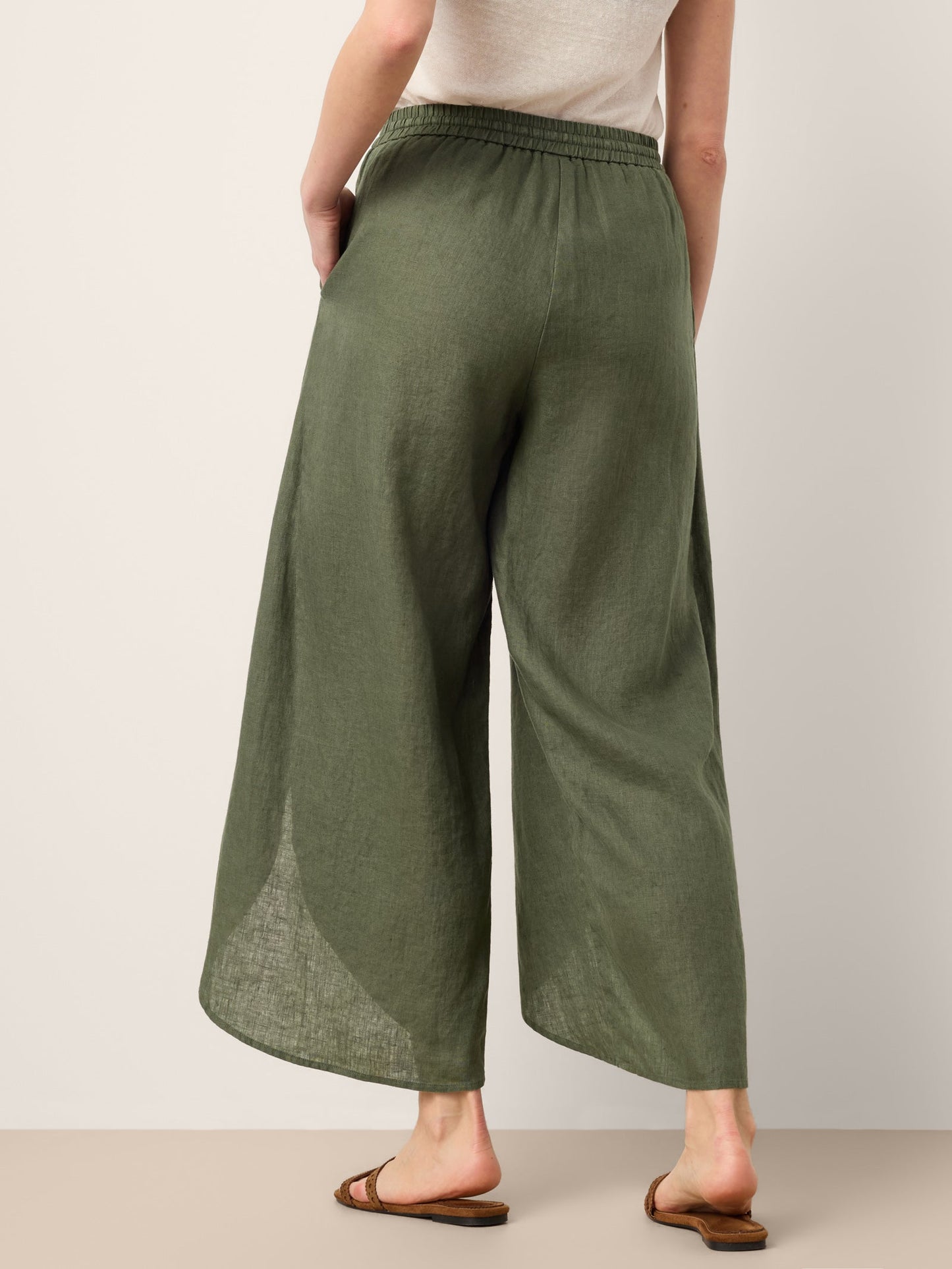 PEREGRINE Layered Slit Wide-Leg Drawstring Pants