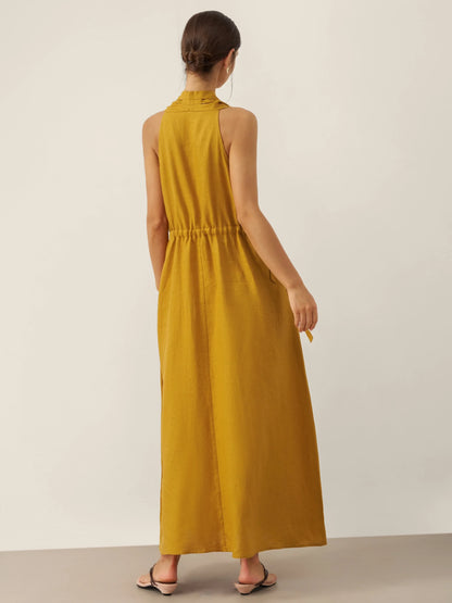 BETH V-Neck Halter Maxi Dress