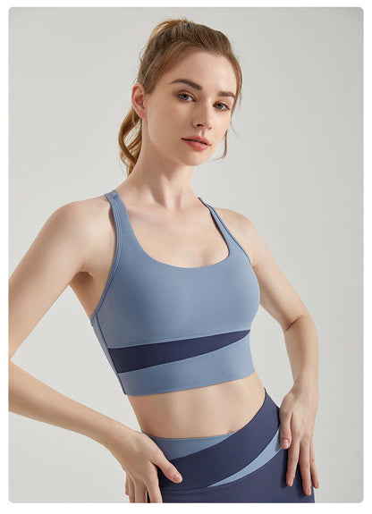 Vest High Strength Shockproof Push-up Bra & Long Pants Two-Piece