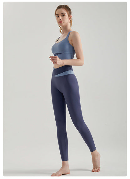 Vest High Strength Shockproof Push-up Bra & Long Pants Two-Piece