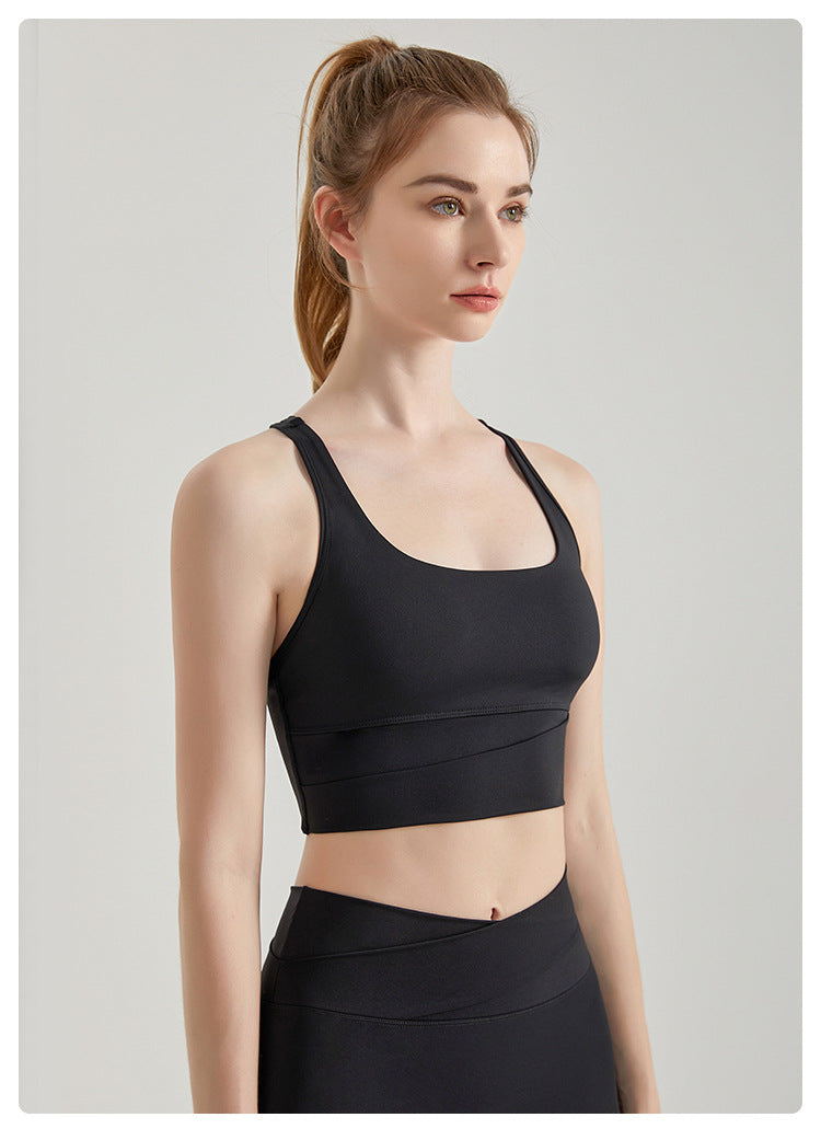 Vest High Strength Shockproof Push-up Bra & Long Pants Two-Piece