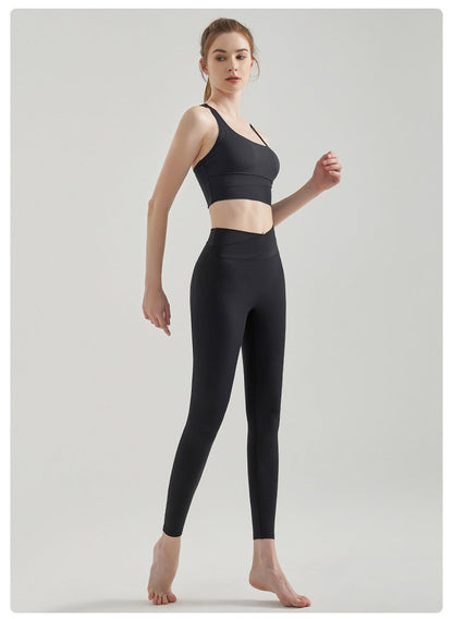 Vest High Strength Shockproof Push-up Bra & Long Pants Two-Piece