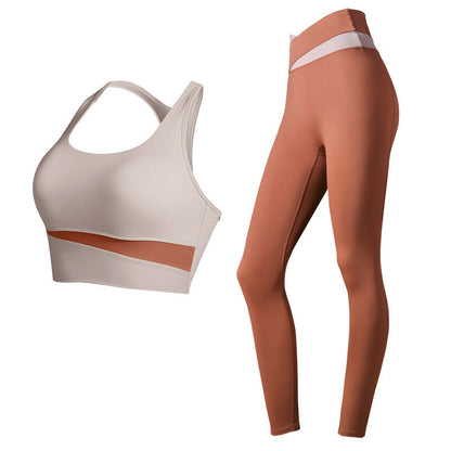 Vest High Strength Shockproof Push-up Bra & Long Pants Two-Piece