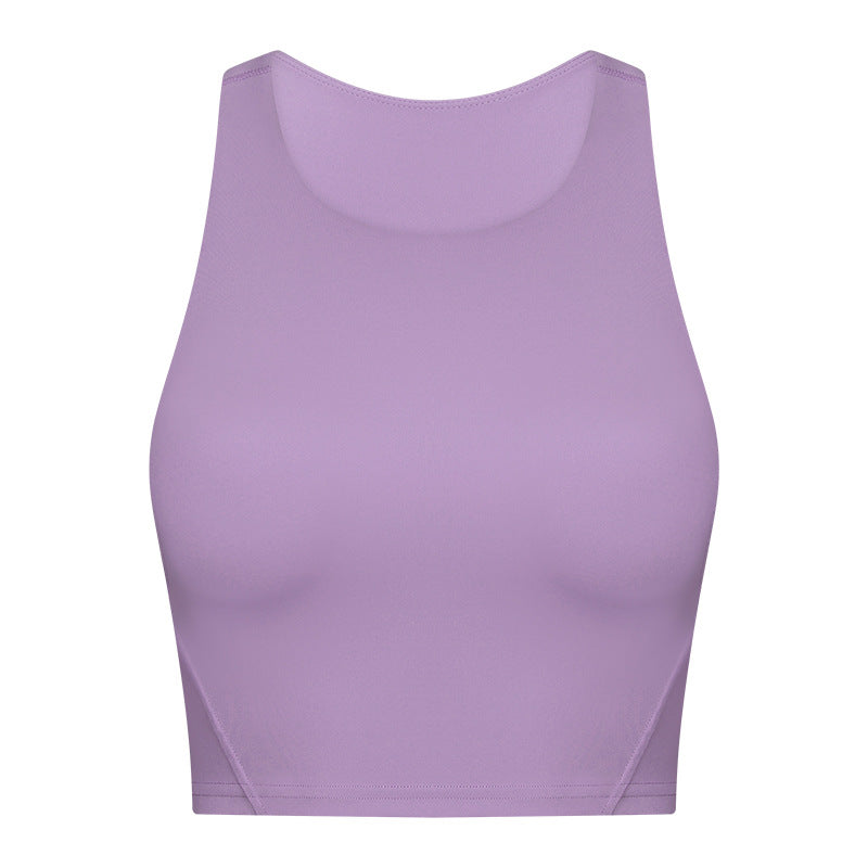 Pull High Round Tie Chest Pad Nude Feel Tight High Elastic Top