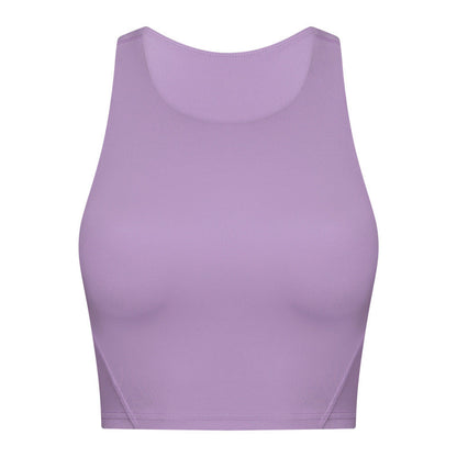 Pull High Round Tie Chest Pad Nude Feel Tight High Elastic Top
