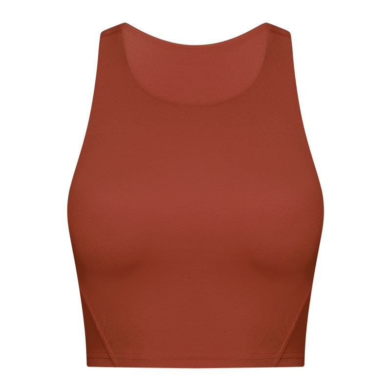 Pull High Round Tie Chest Pad Nude Feel Tight High Elastic Top