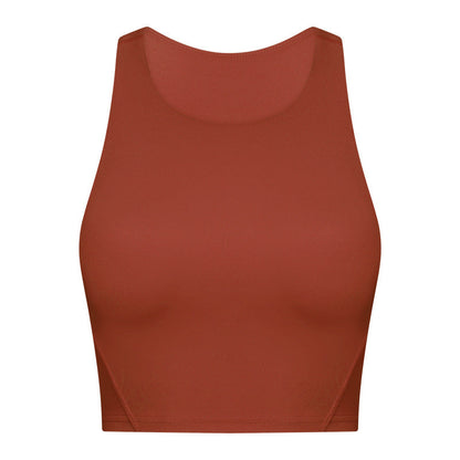 Pull High Round Tie Chest Pad Nude Feel Tight High Elastic Top