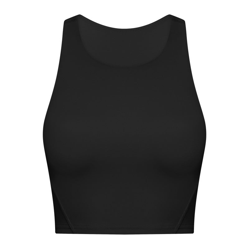 Pull High Round Tie Chest Pad Nude Feel Tight High Elastic Top