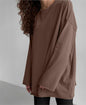 Spring Autumn Cotton Long Sleeved Loose Top