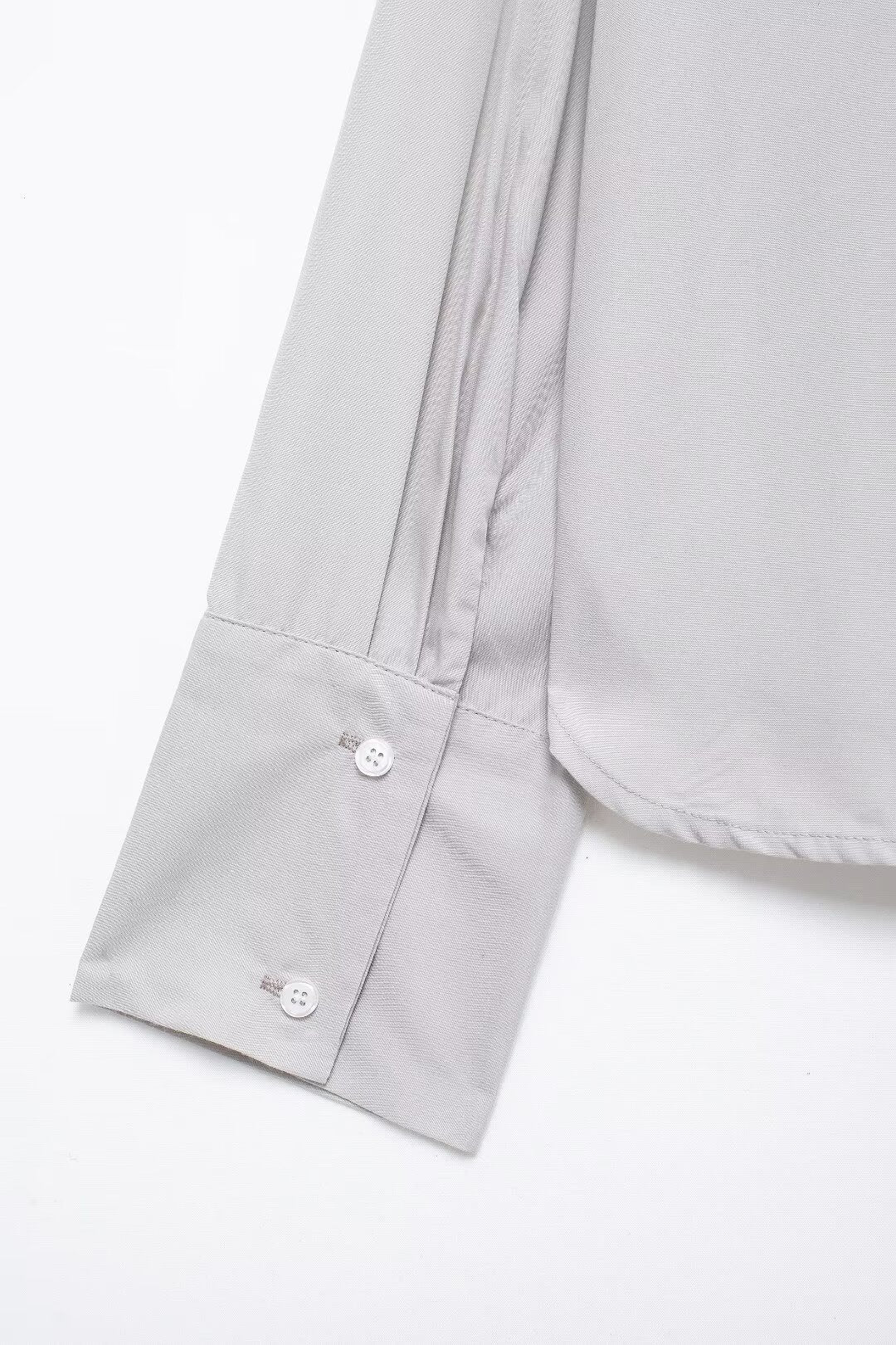 Jewelry Poplin Shirt Casual Two-Piece Set