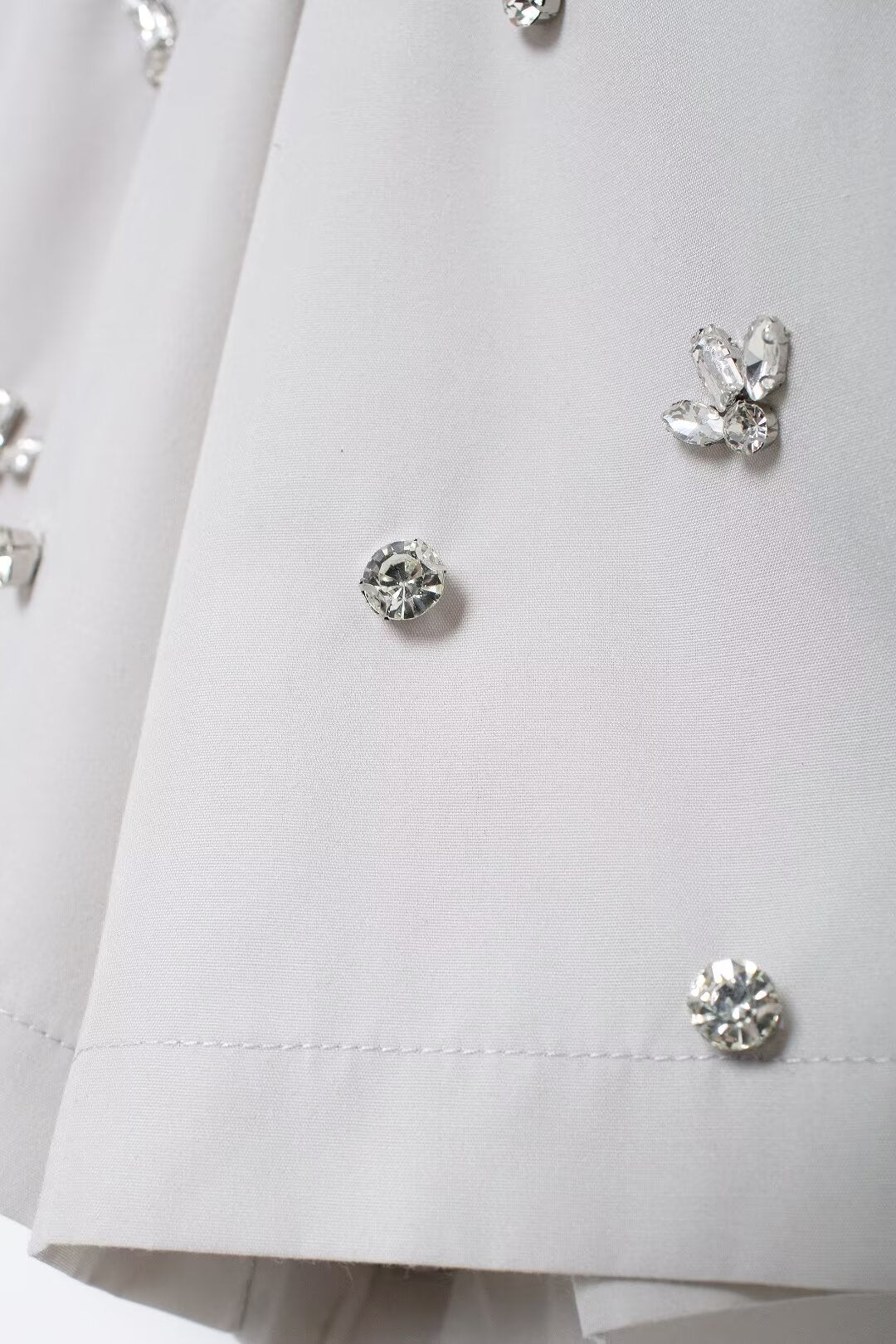 Jewelry Poplin Shirt Casual Two-Piece Set