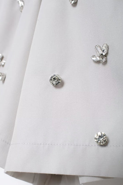 Jewelry Poplin Shirt Casual Two-Piece Set