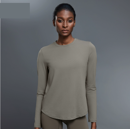 Crew Neck Loose Long Sleeve Top