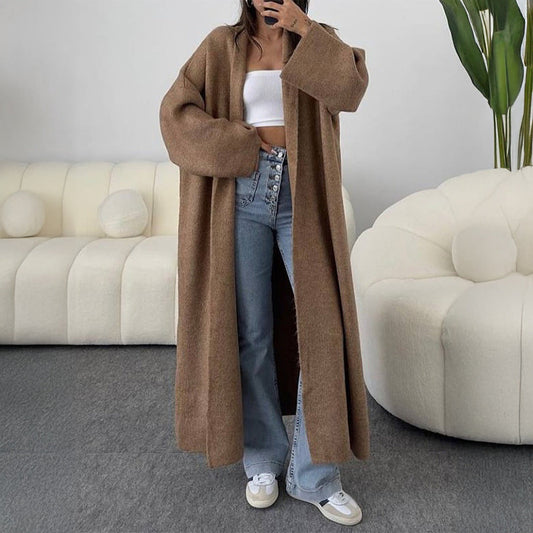 Long Sleeve Wool Overcoat Sweaters