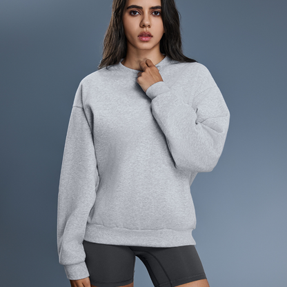 Round Neck Loose Sweater Velvet Hoodie