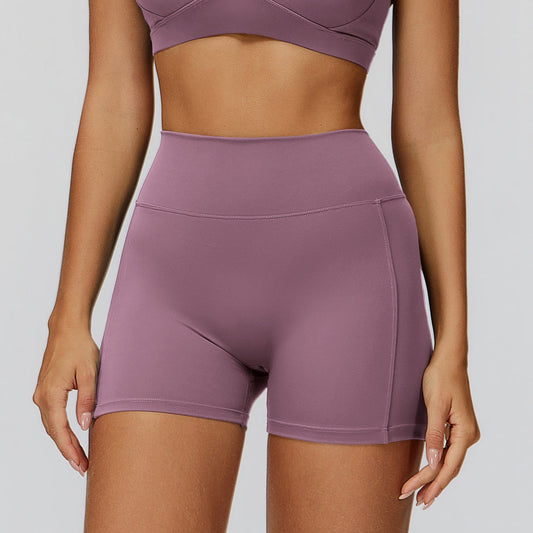 High Waist Pleated Slimming Tight Shorts