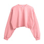 Fleece Lined Cropped Long Sleeved Fitness Top