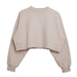 Fleece Lined Cropped Long Sleeved Fitness Top