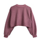 Fleece Lined Cropped Long Sleeved Fitness Top