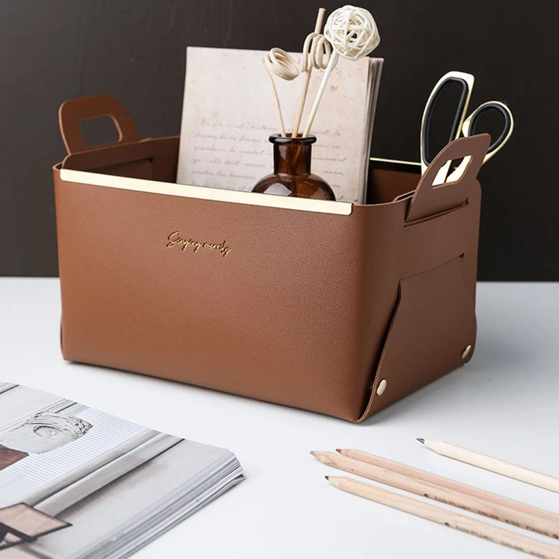 Nordic PU Leather Large Storage Box