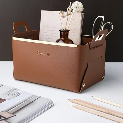 Nordic PU Leather Large Storage Box