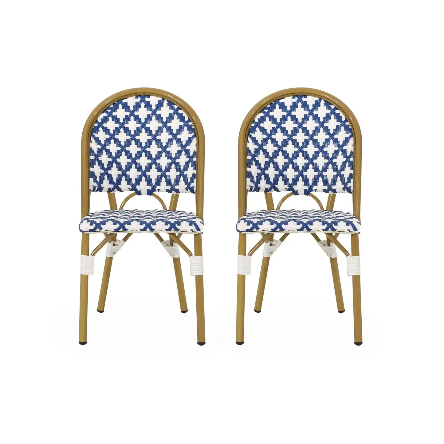Geometric Chic French Bistro Chair Set