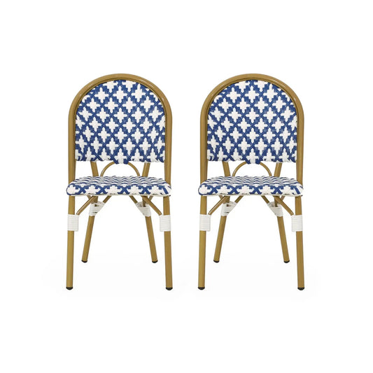 Geometric Chic French Bistro Chair Set