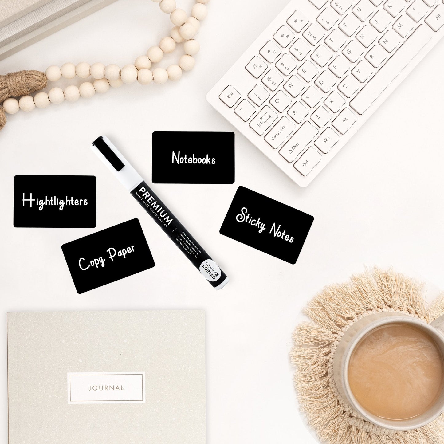 200 Chalkboard Labels with Chalk Marker