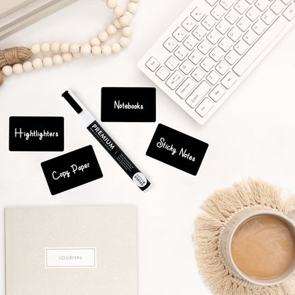 200 Chalkboard Labels with Chalk Marker