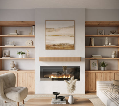 Fluted Fireplace Mantel Shelf – Real Wood