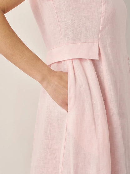 ALEXA Natural Summer V-Neck Dress