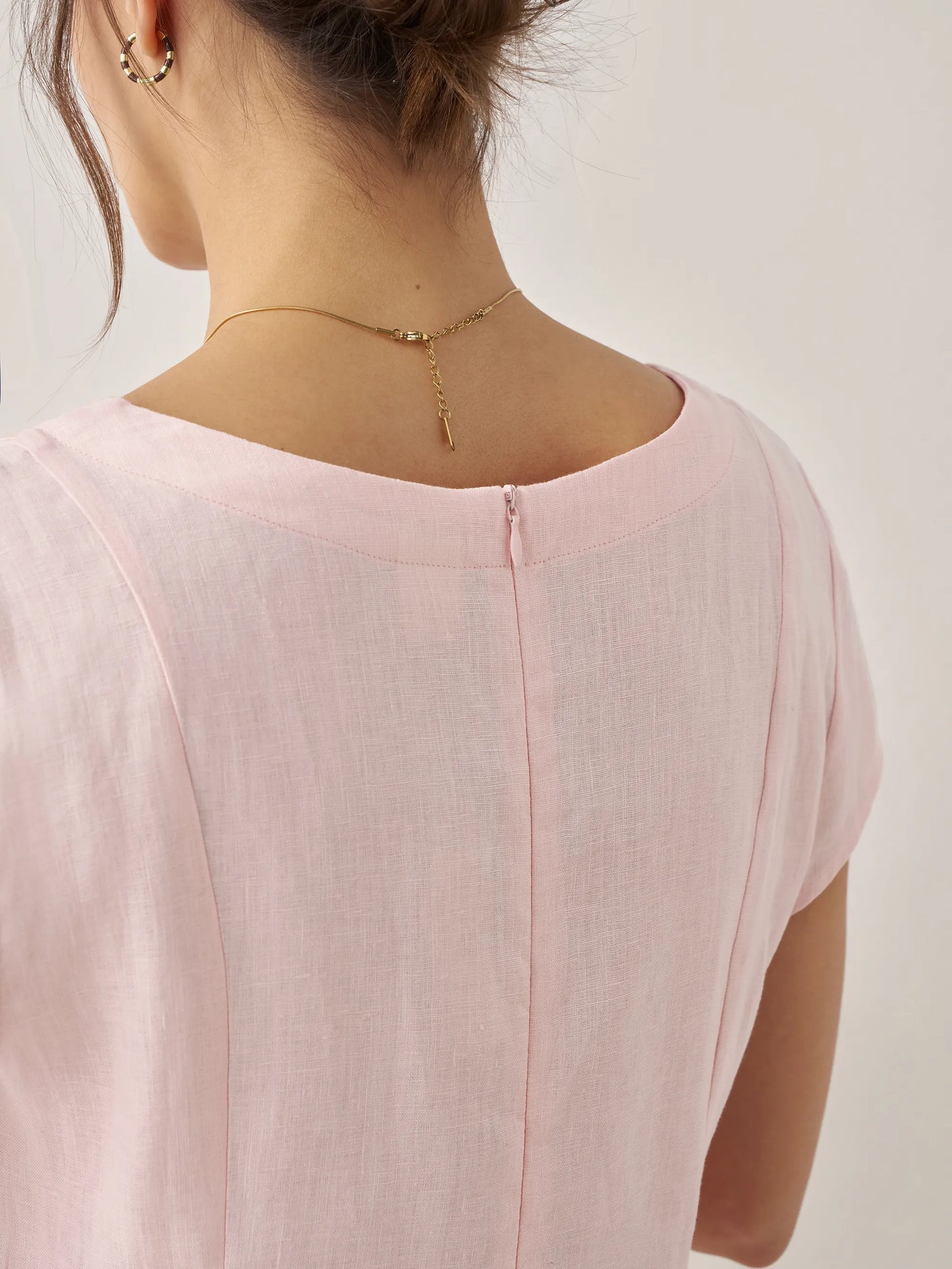 ALEXA Natural Summer V-Neck Dress