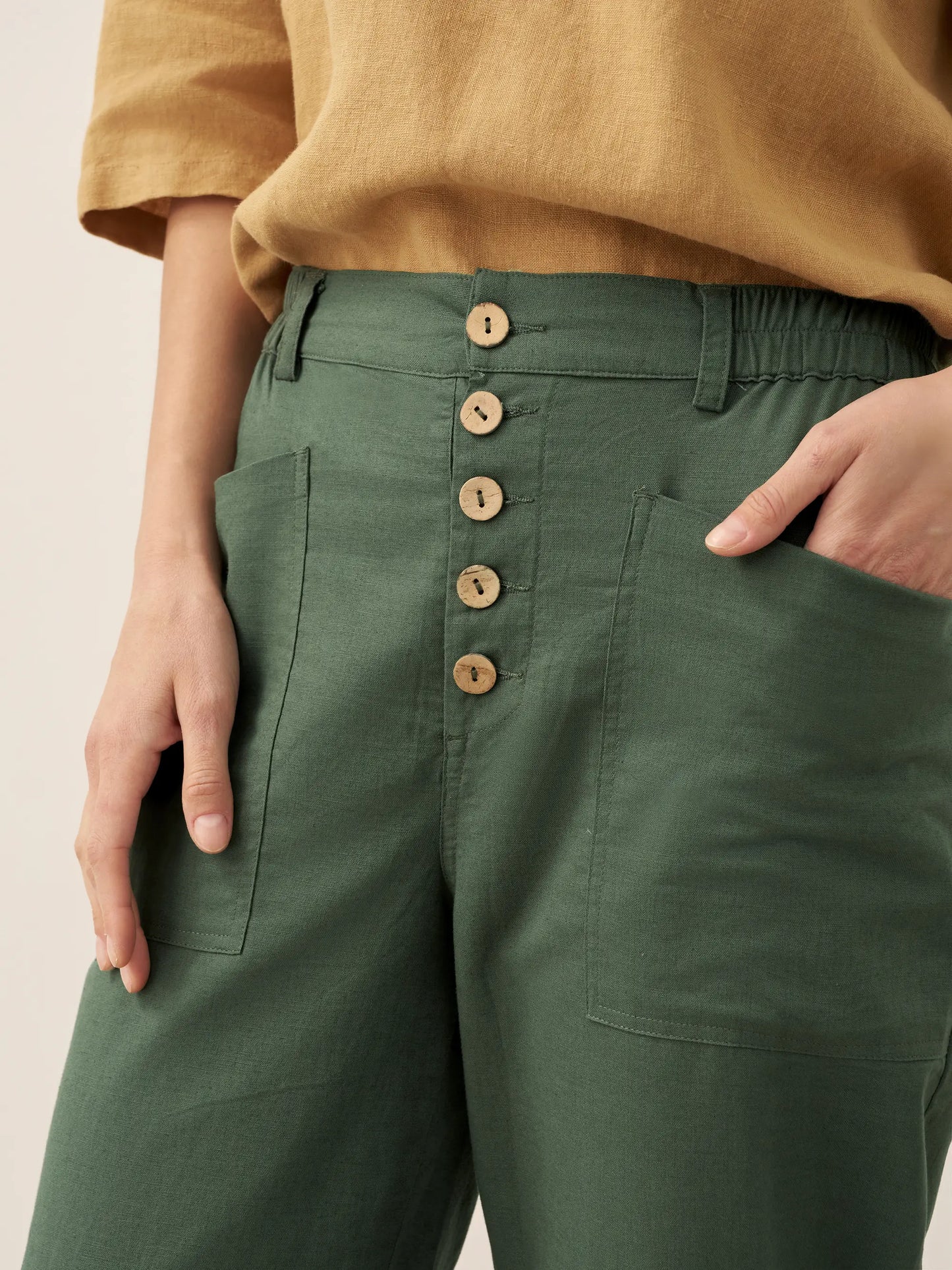 HEIDI Simple Button Fly Trousers