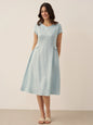 ALEXA Natural Summer V-Neck Dress
