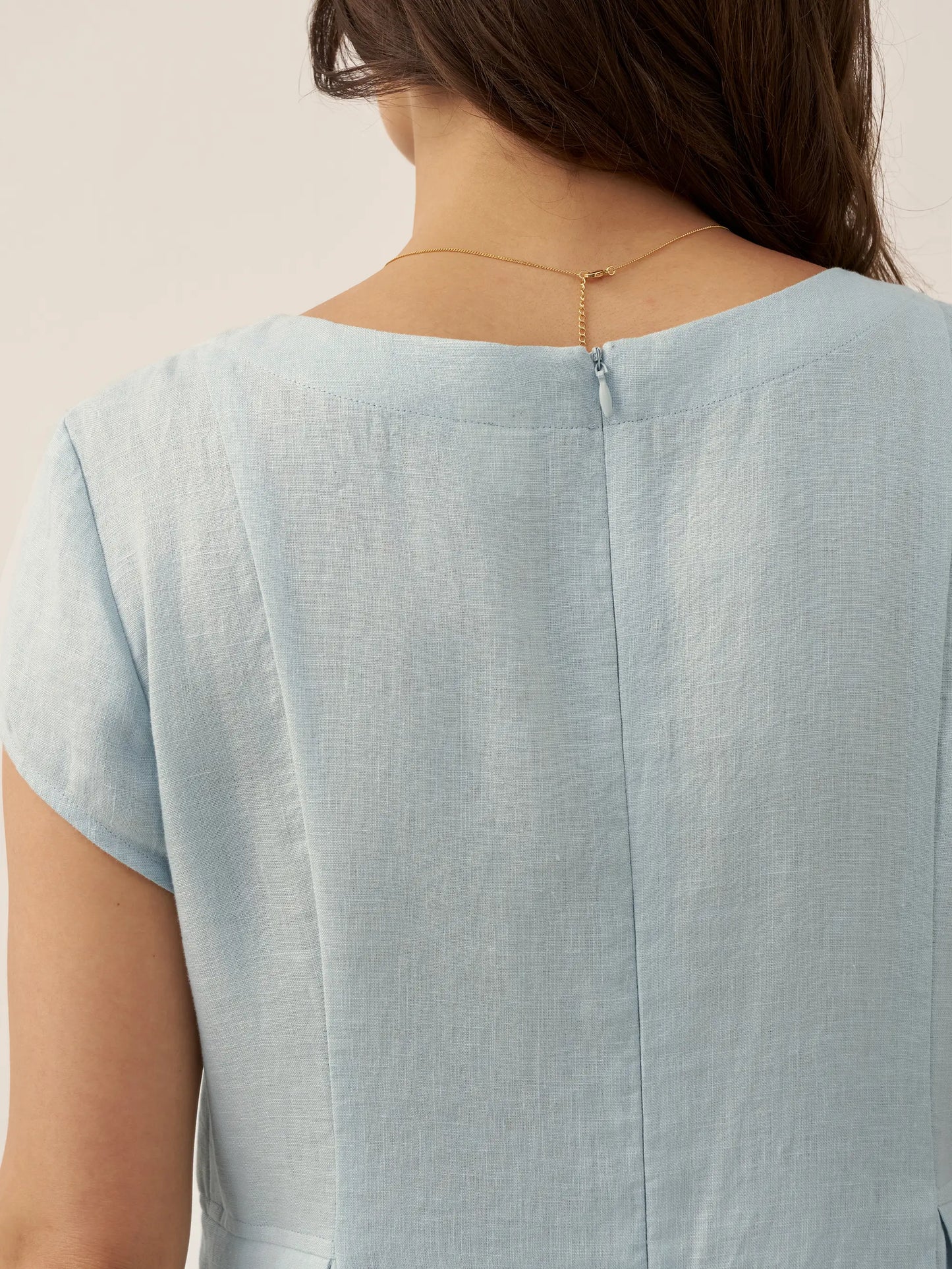 ALEXA Natural Summer V-Neck Dress