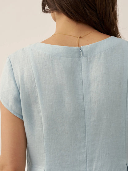 ALEXA Natural Summer V-Neck Dress